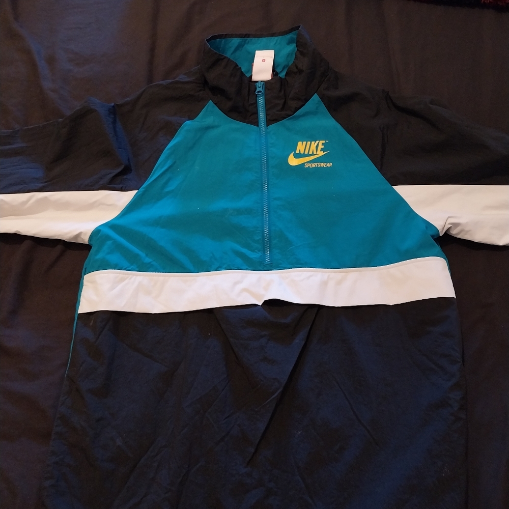 Nike Teal and Black Windbreaker